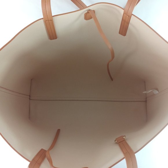 *SOLD* Mark & Graham Tote Brown Vegan Leather Tie Close Bag HMG - Picture 4 of 6